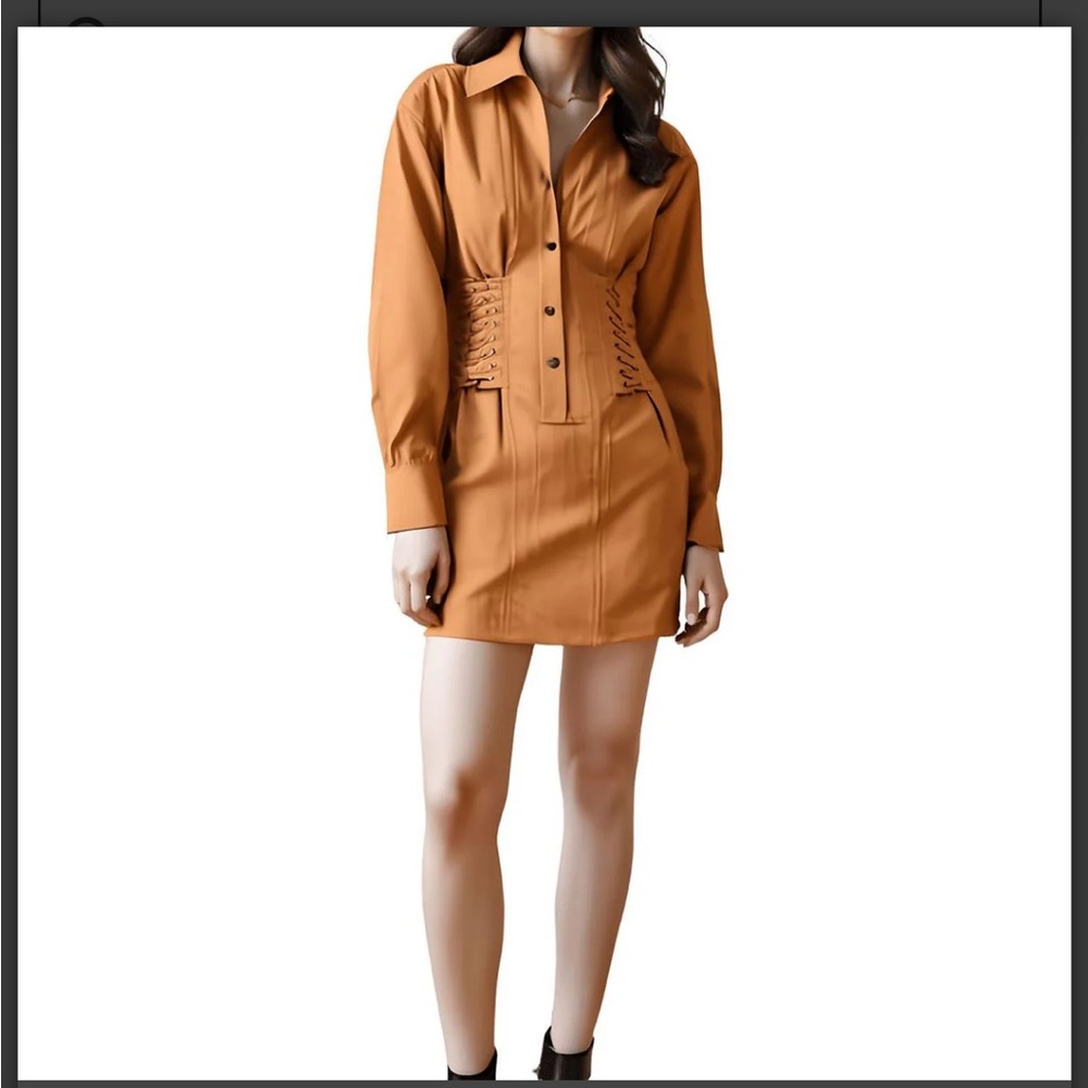 A.L.C. Orange Shirt Dress